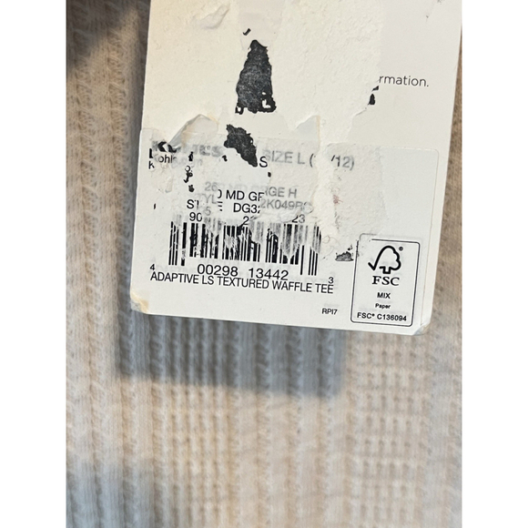 SO Henley Top Large 10/12 Beige Ribbed Long Sleeve Shirt NWT - Picture 8 of 9